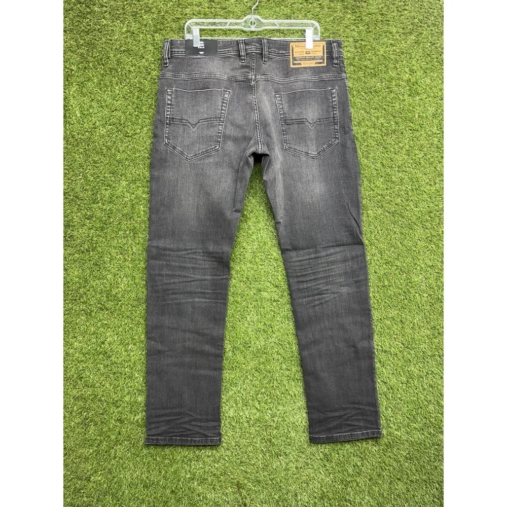 DIESEL Jeans Mens 36x32 Safado Straight Black Denim Button Fly RM063 NWT